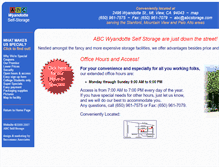 Tablet Screenshot of abcstorage.com